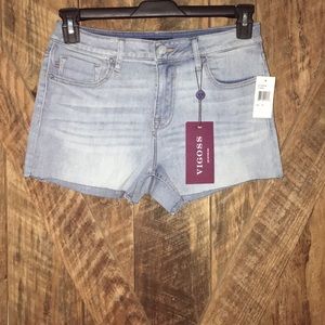 Mid Rise Cut Off Jean Shorts